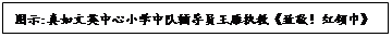 文本框: 图示:真如文英中心小学中队辅导员王雁执教《致敬！红领巾》